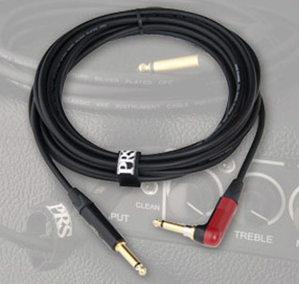 PRS Instrument Cable, Straight Jack to Right-Angle Silent Jack - 10 Feet